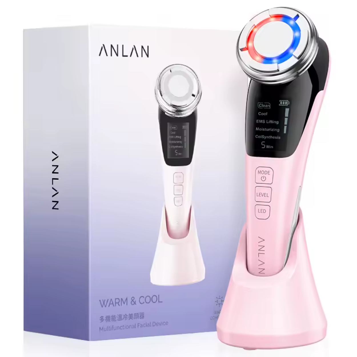 Appareil de Massage Visage avec Chaleur et Cryothérapie