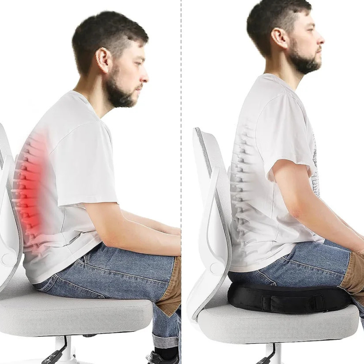 Coussin de Siège Ergonomique à Mémoire de Forme