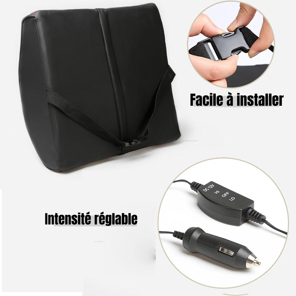 Coussin de soutien lombaire voiture chauffant avec vibration