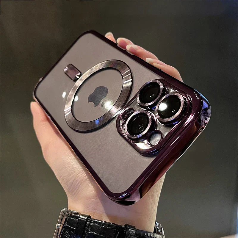 Étui Téléphone Or Magnétique Anti-Rayures