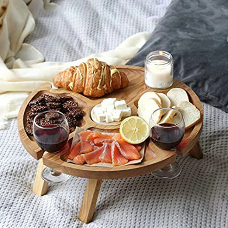 Table d'Apéritif en Bois Plantee Design Élégant