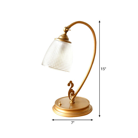 Lampe Élégante Métal Or Antique - Santeova