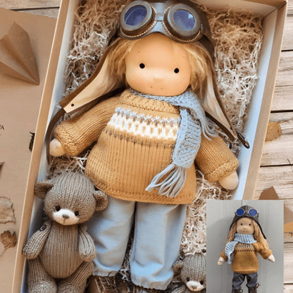 Poupée en coton fait main pour enfant, jouet éducatif créatif