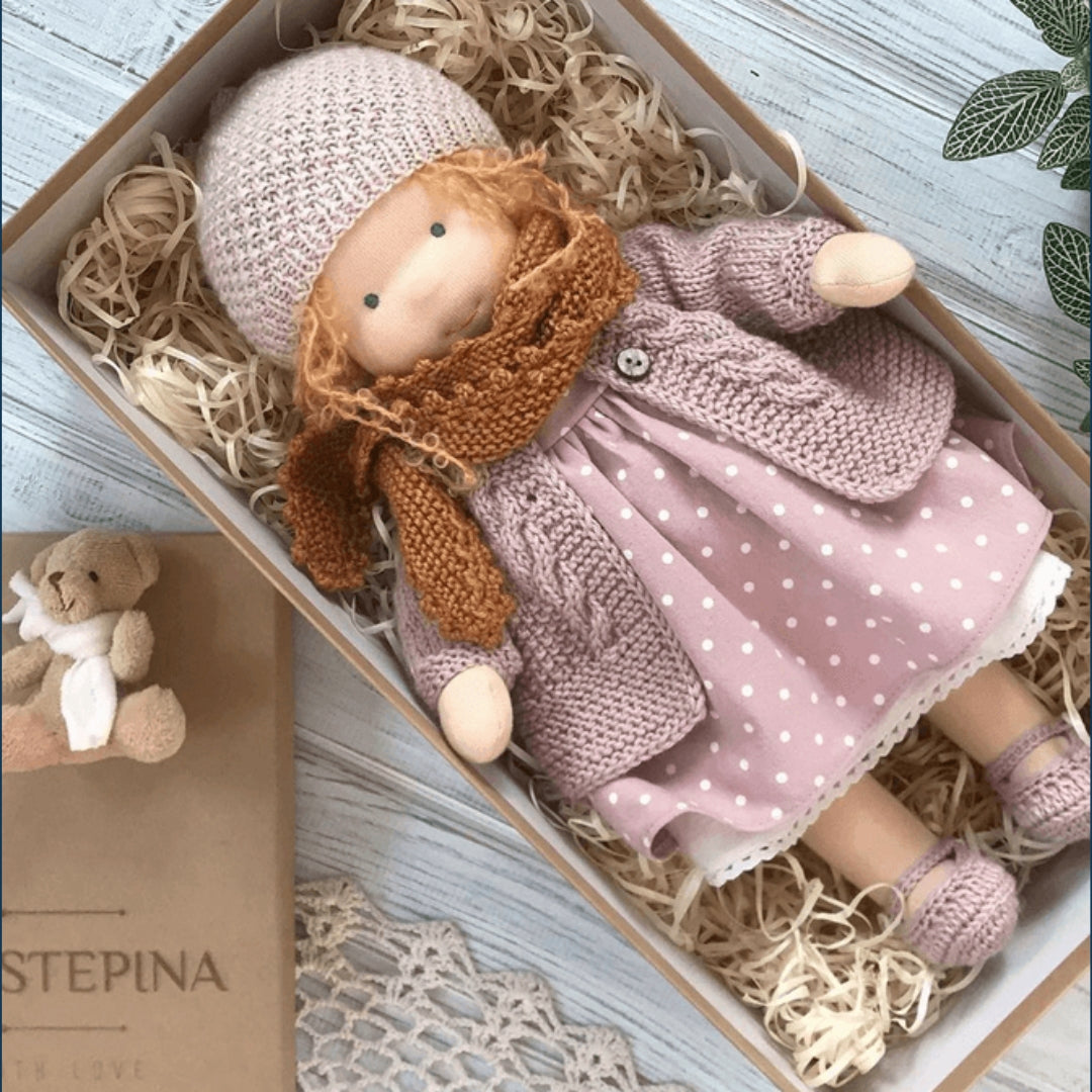 Poupée en coton fait main pour enfant, jouet éducatif créatif