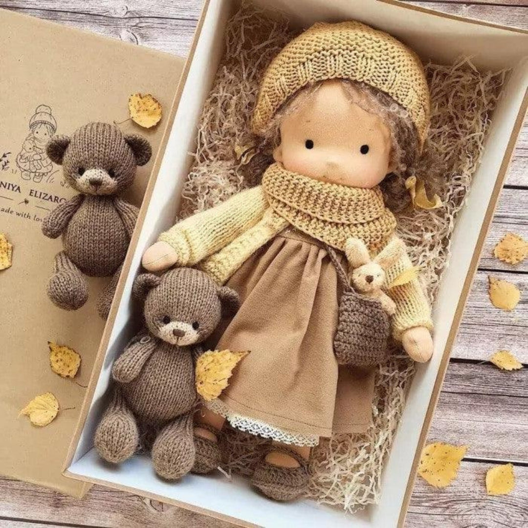 Poupée en coton fait main pour enfant, jouet éducatif créatif