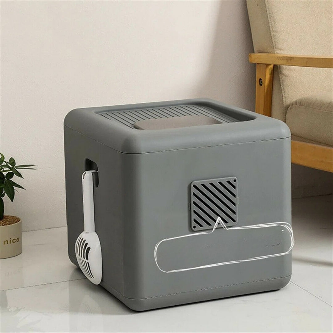 Bac à litière pliable et compact pour chat