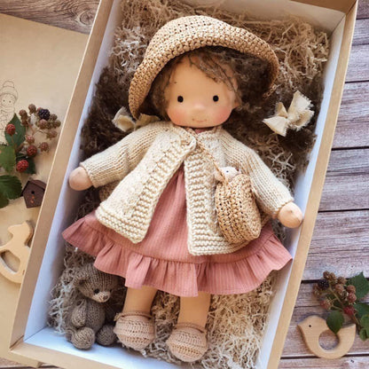 Poupée en coton fait main pour enfant, jouet éducatif créatif
