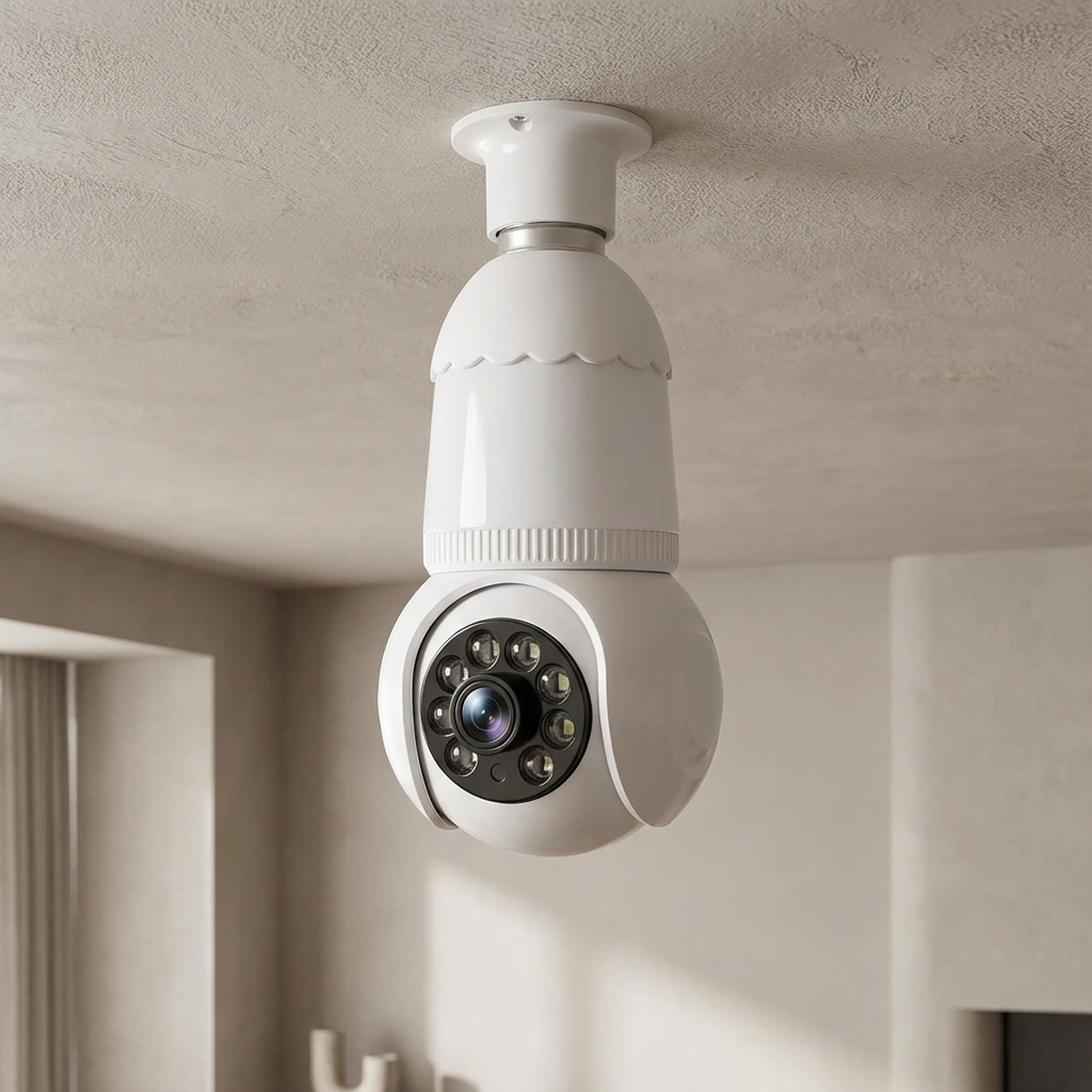 Marcherelle™ – Caméra De Sécurité Avec Ampoule LED Vision Couleur