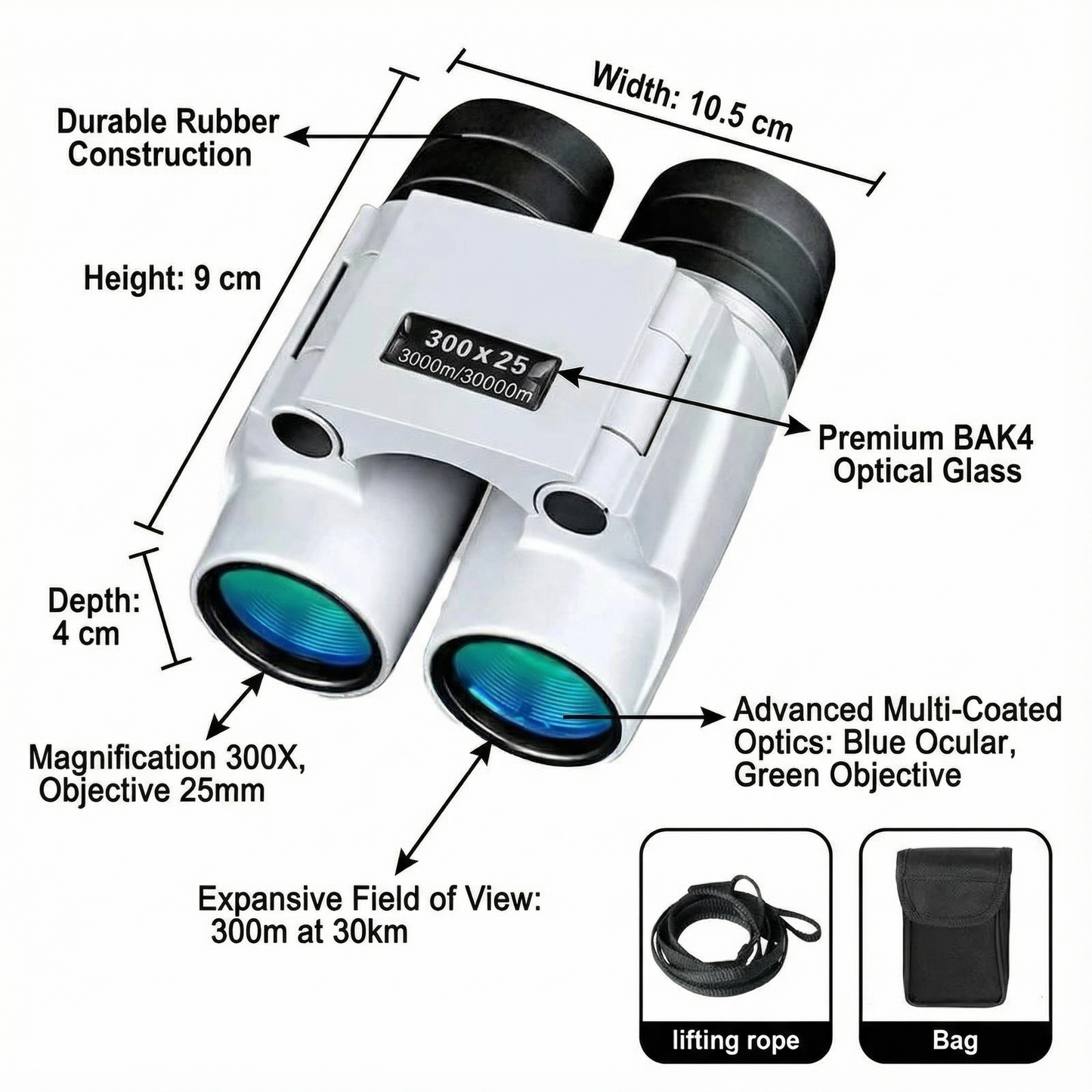 Marcherelle™ – Jumelles Étanches HD Pour Observation Longue Portée