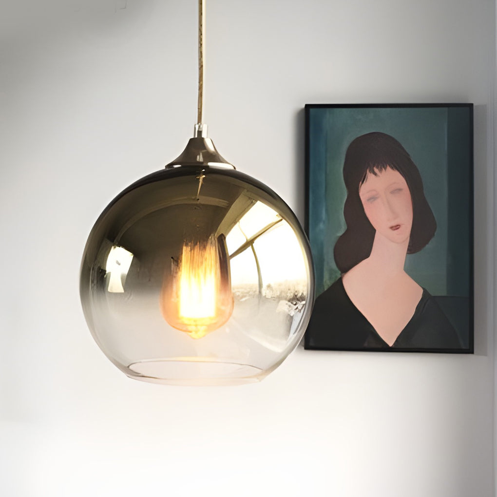 Luminaire Suspendu en Verre avec LED pour Salon et Cuisine