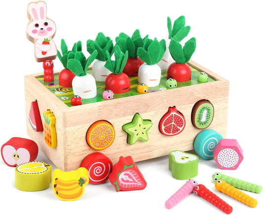 Jouets Éducatifs Bois pour Bébés | Jeux de Développement pour Enfants de 1 à 3 Ans - Santeova