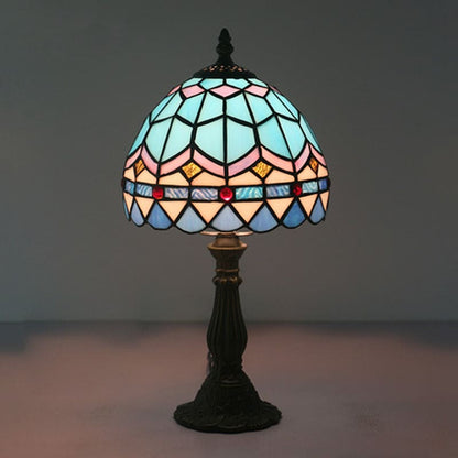 Lampe de Table Élégante en Verre Teinté Art Déco