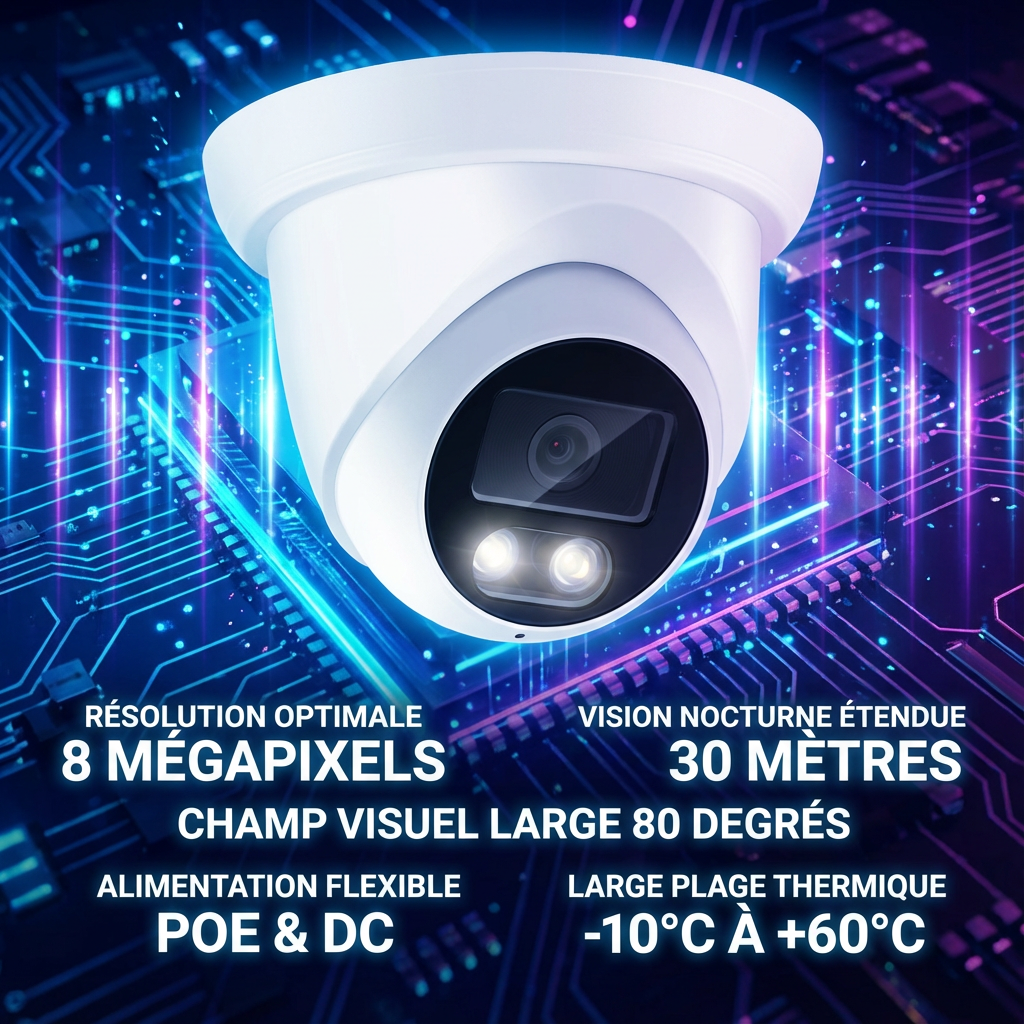 Marcherelle™ – Caméra De Sécurité Vision Nocturne Précise