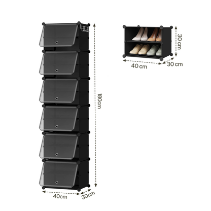 Armoire à Chaussures Pliante et Modulable Compacte