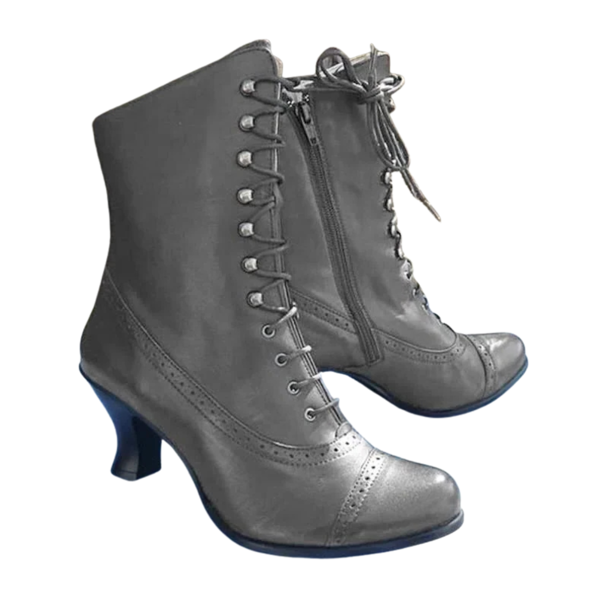 Bottines Féminines Noir PU Élégantes