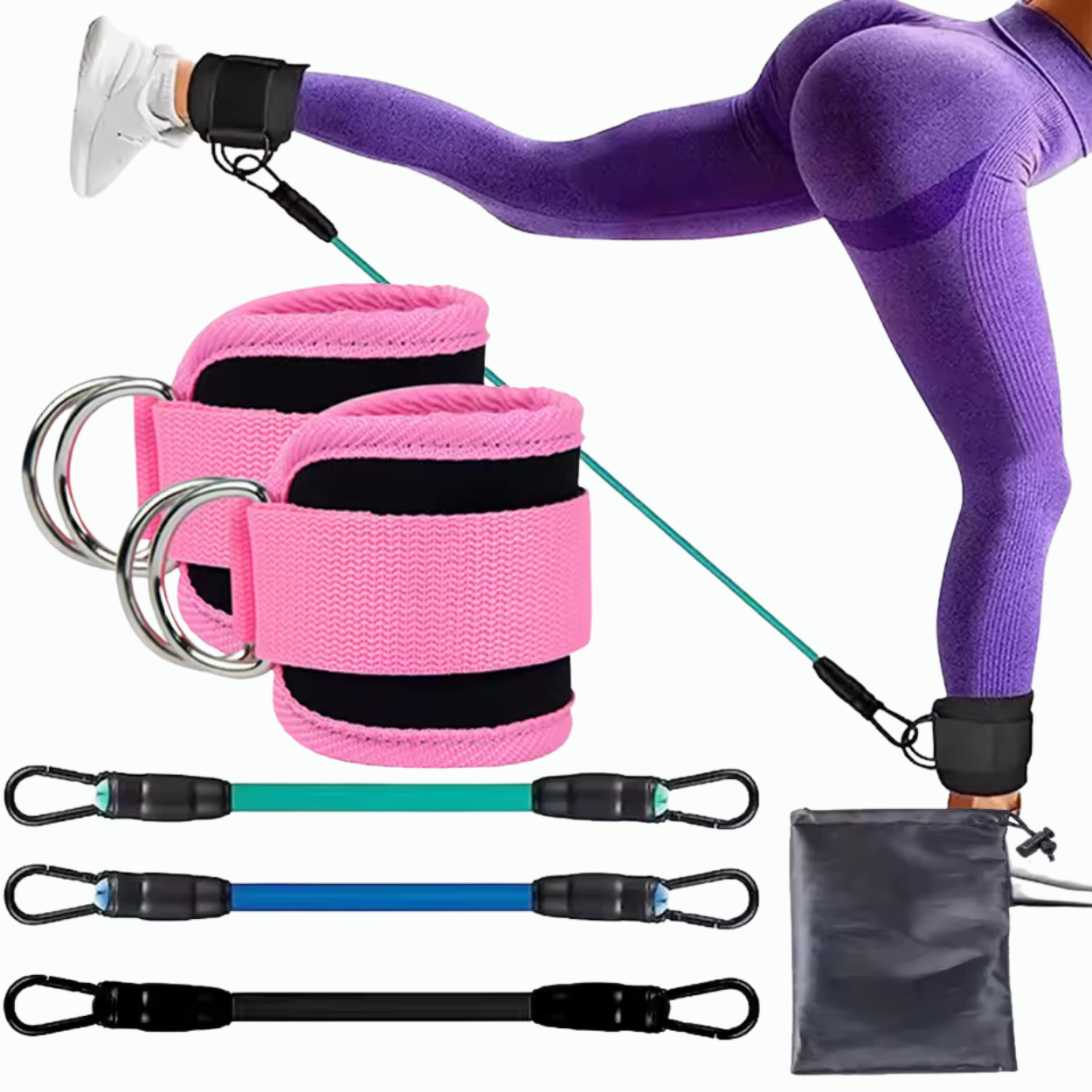 Équipement de Musculation Fessiers et Jambes Élastiques