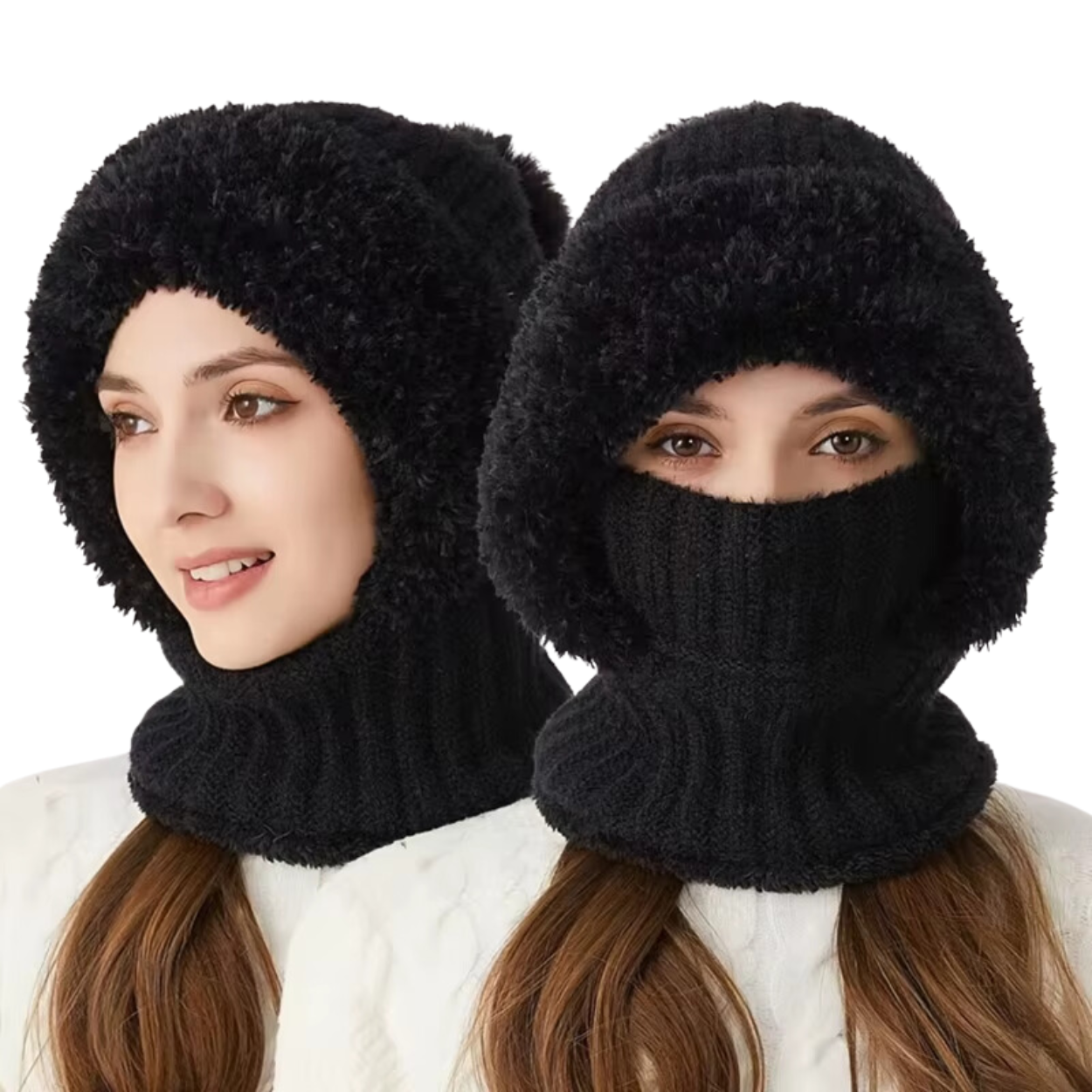 Bonnet Femme en Velours Doux et Chaud