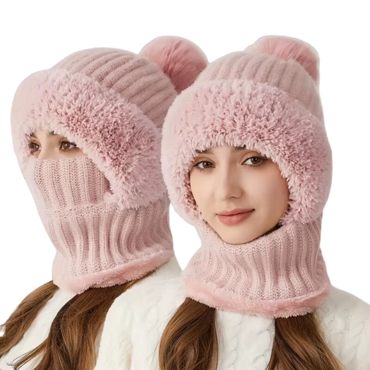 Bonnet Femme en Velours Doux et Chaud