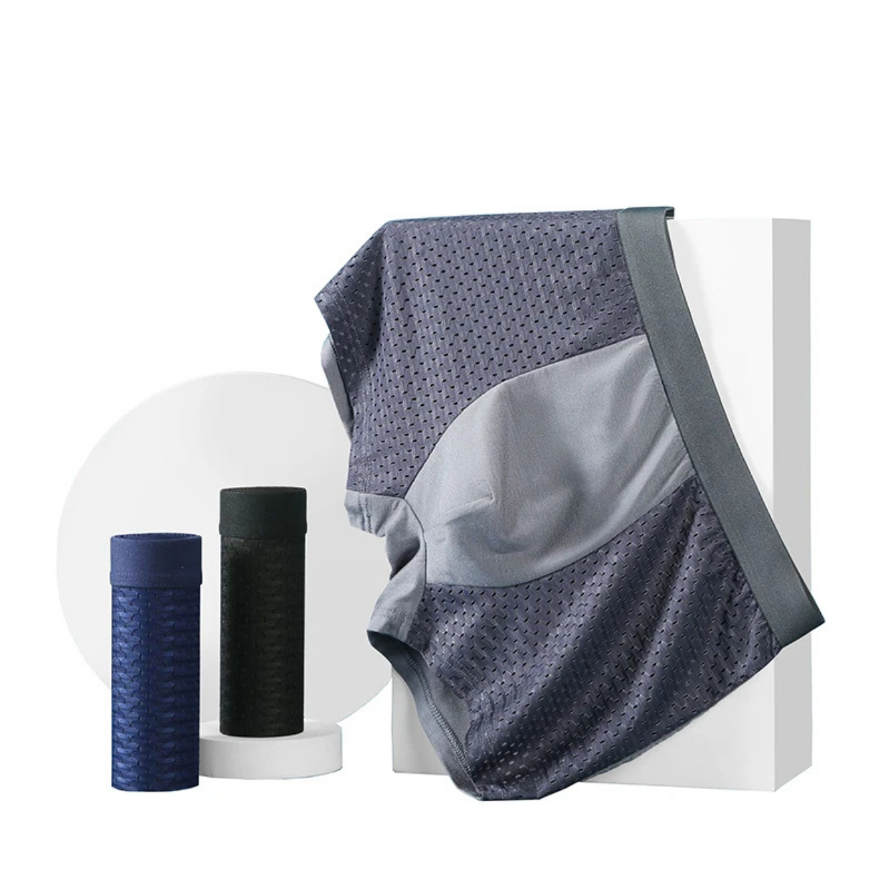 Boxers Homme Respirants et Légers en Soie Glaciée