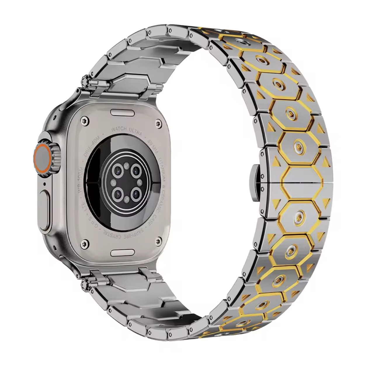 Bracelet Apple Watch en Métal Noir Élégant