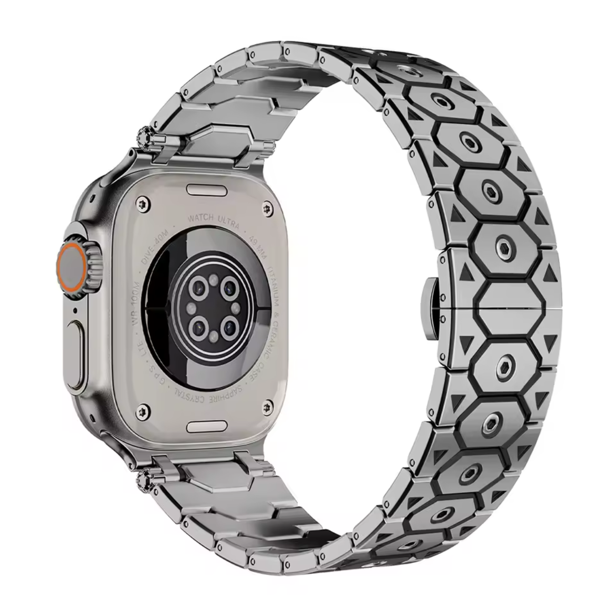 Bracelet Apple Watch en Métal Noir Élégant