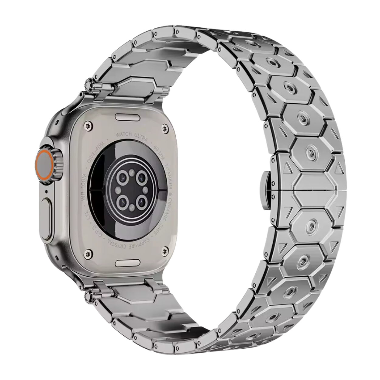 Bracelet Apple Watch en Métal Noir Élégant