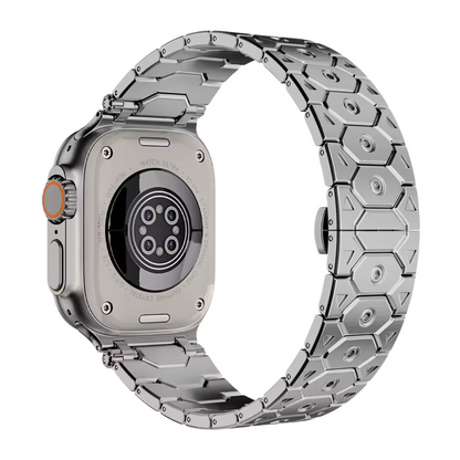 Bracelet Apple Watch en Métal Noir Élégant