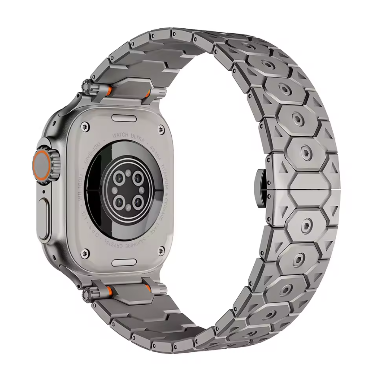 Bracelet Apple Watch en Métal Noir Élégant