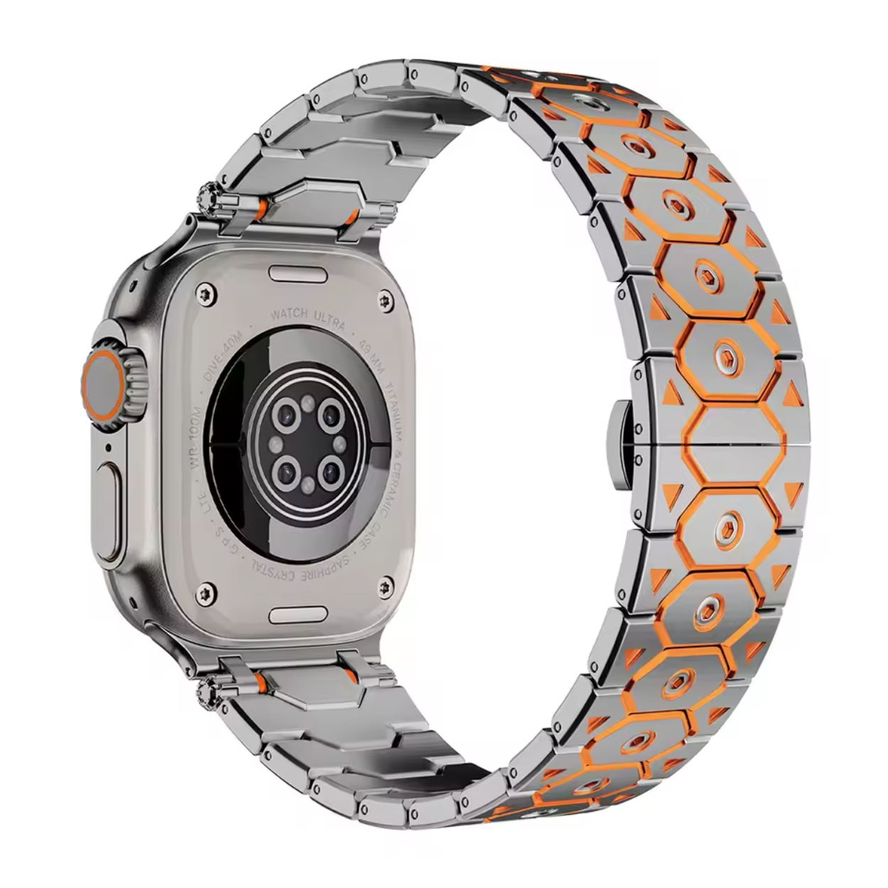 Bracelet Apple Watch en Métal Noir Élégant