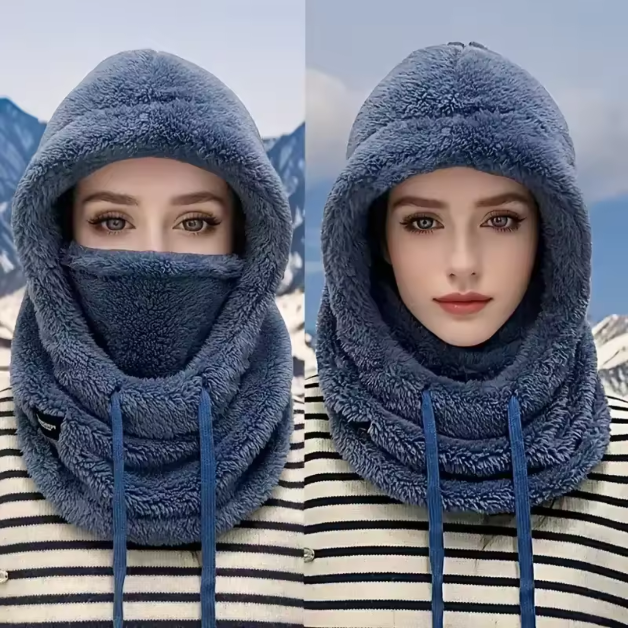 Cagoule Hiver 3 en 1 Étanche et Chaude