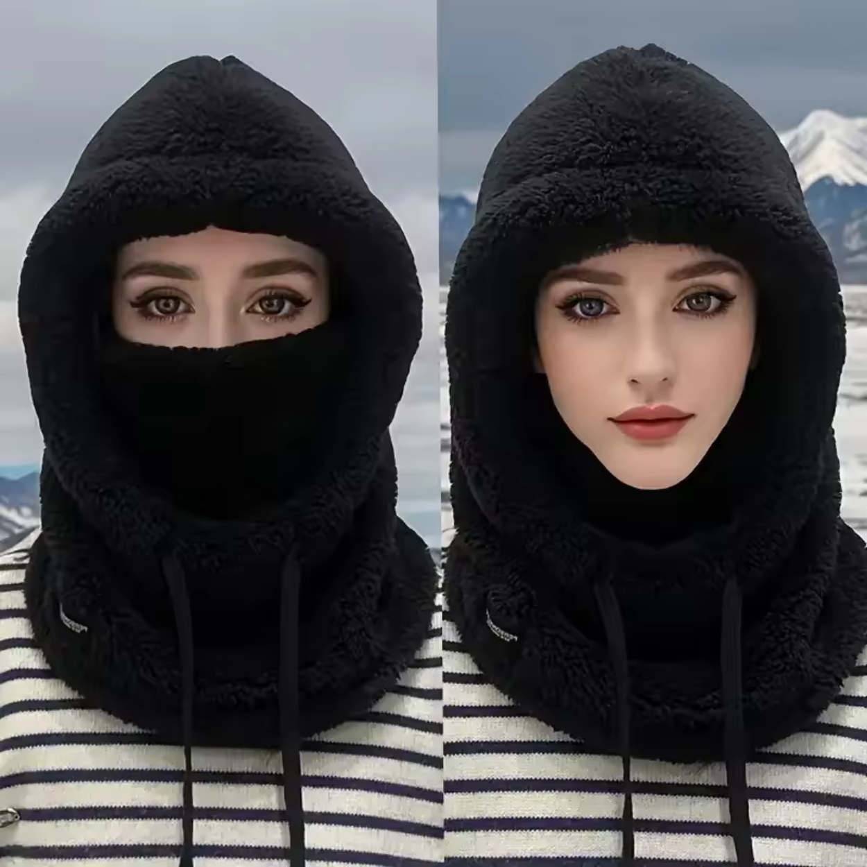 Cagoule Hiver 3 en 1 Étanche et Chaude