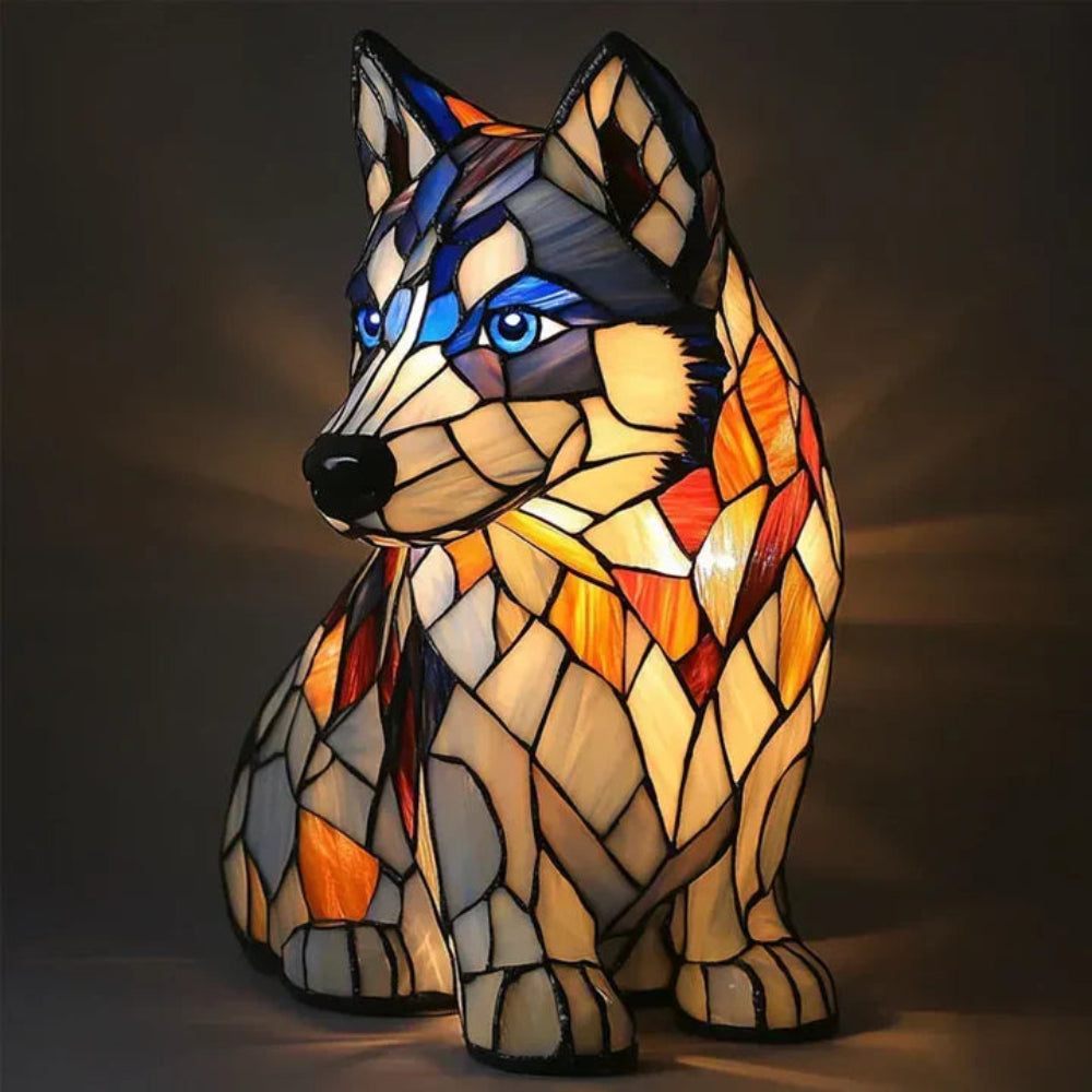 Lampe Chien Colorée Style Rétro pour Amateurs de Chiens
