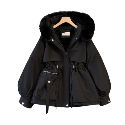 Parka Hiver Femme à Capuche et Doublure Chaude