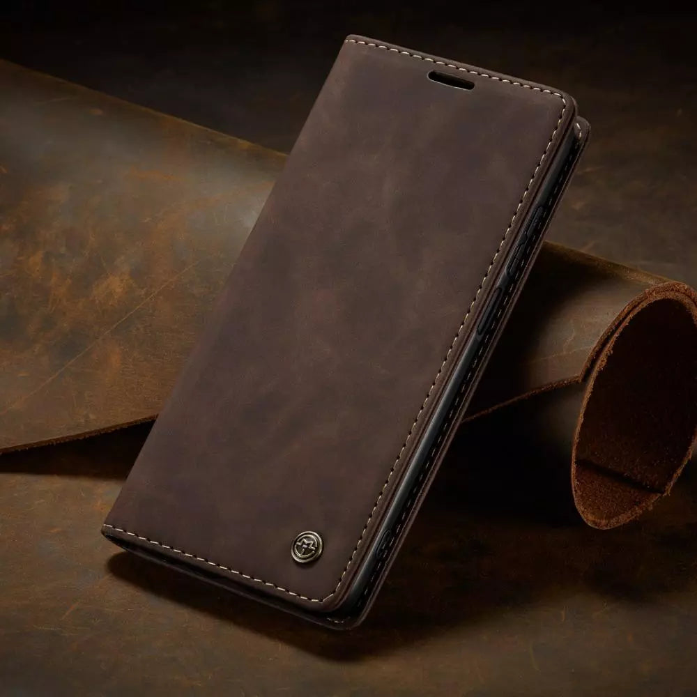 Étui Téléphone Cuir Artificiel pour Samsung avec Fente Carte