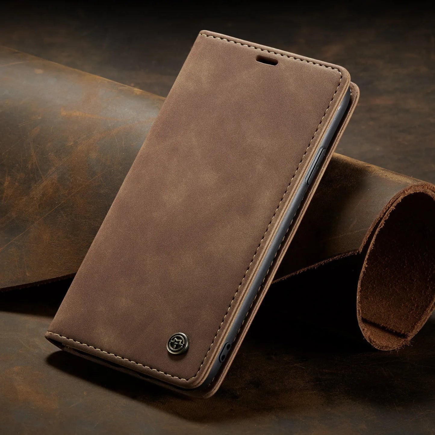Étui Téléphone Cuir Artificiel pour Samsung avec Fente Carte
