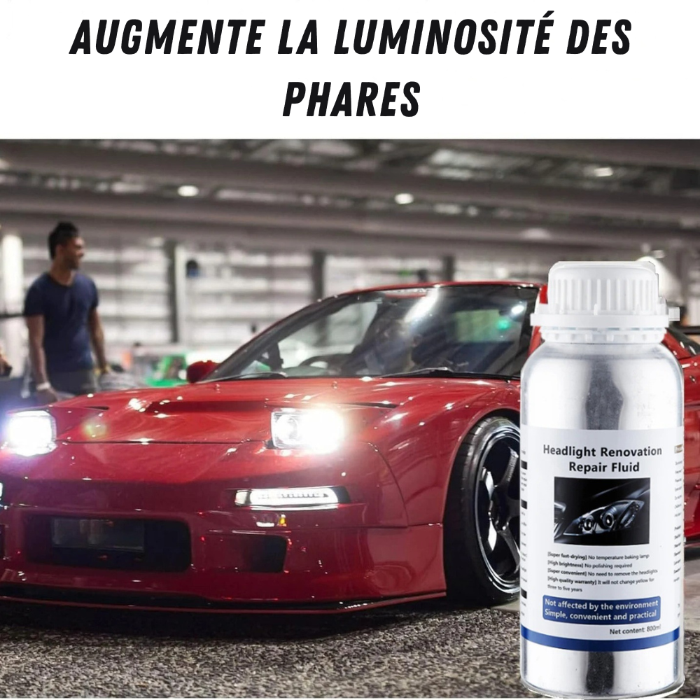 Liquide de réparation phares auto rapide et efficace