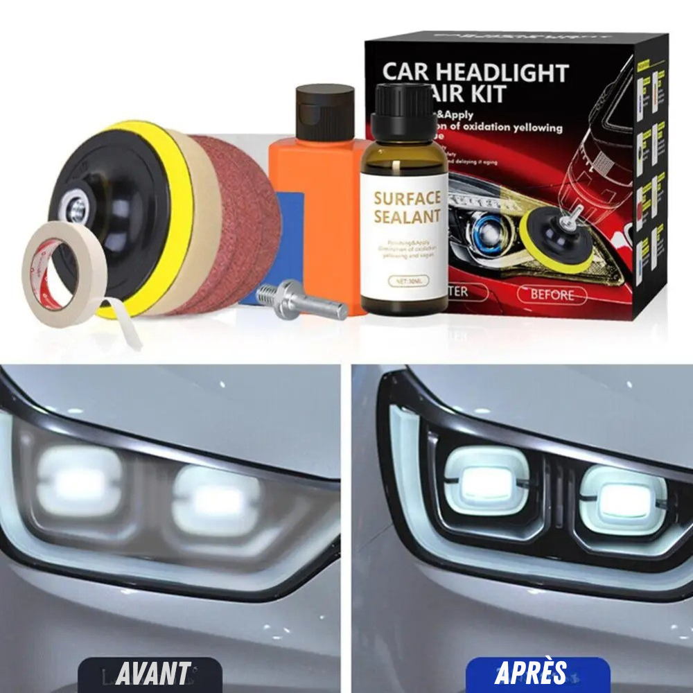 Kit de Réparation de Phare pour Voiture, Rénovation Rapide et Facile