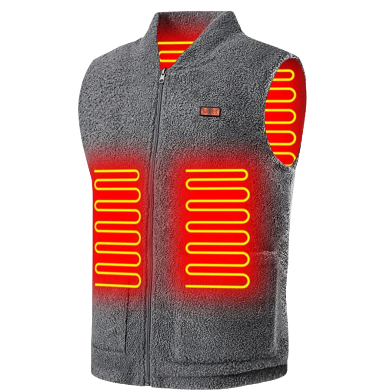 Gilet de Chaleur Électrique USB avec 8 Zones Réglables