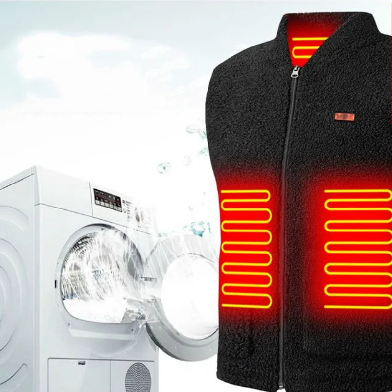 Gilet de Chaleur Électrique USB avec 8 Zones Réglables