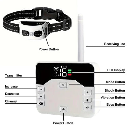Marcherelle™ – Collier de Dressage & Clôture Sans Fil 2-en-1 pour Chien
