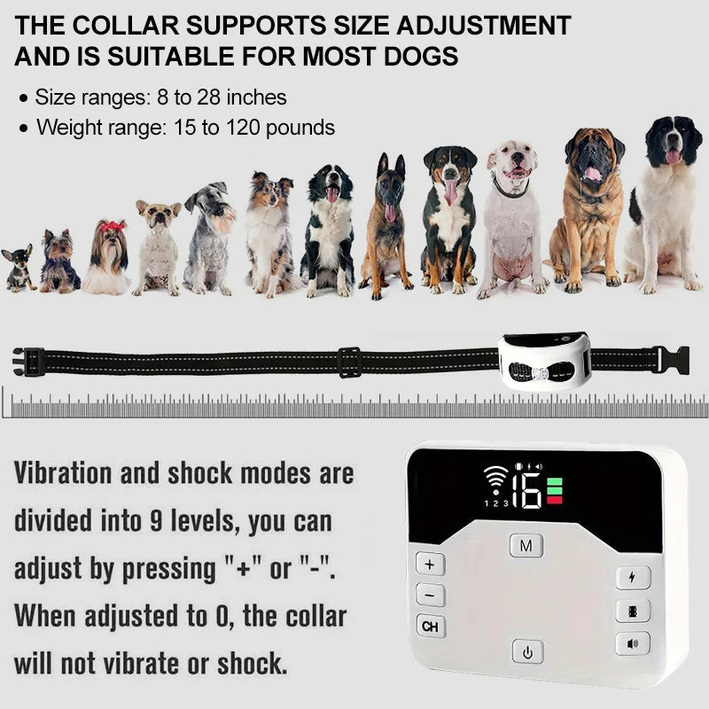 Marcherelle™ – Collier de Dressage & Clôture Sans Fil 2-en-1 pour Chien