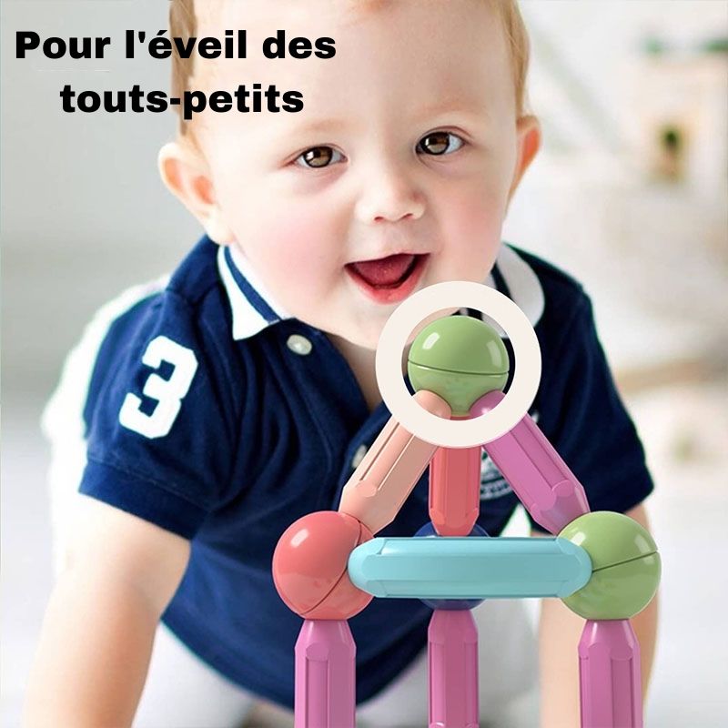 Marcherelle™ – Jeu de Construction Magnétique pour Créativité et Motricité