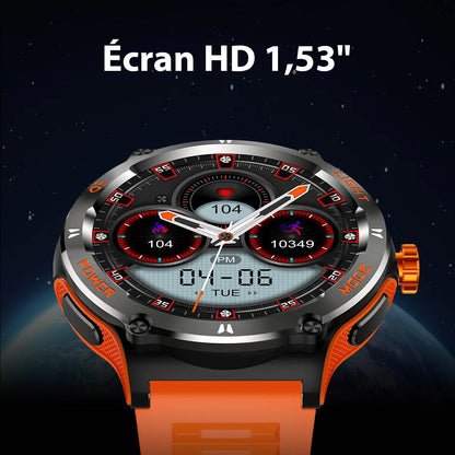 Marcherelle™ – Montre Connectée Homme Écran HD avec Boussole Intégrée