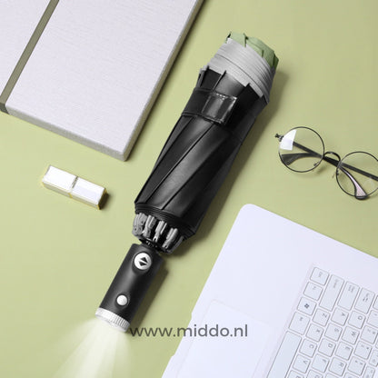 Marcherelle™ – Parapluie Automatique Résistant au Vent avec Bord Réfléchissant