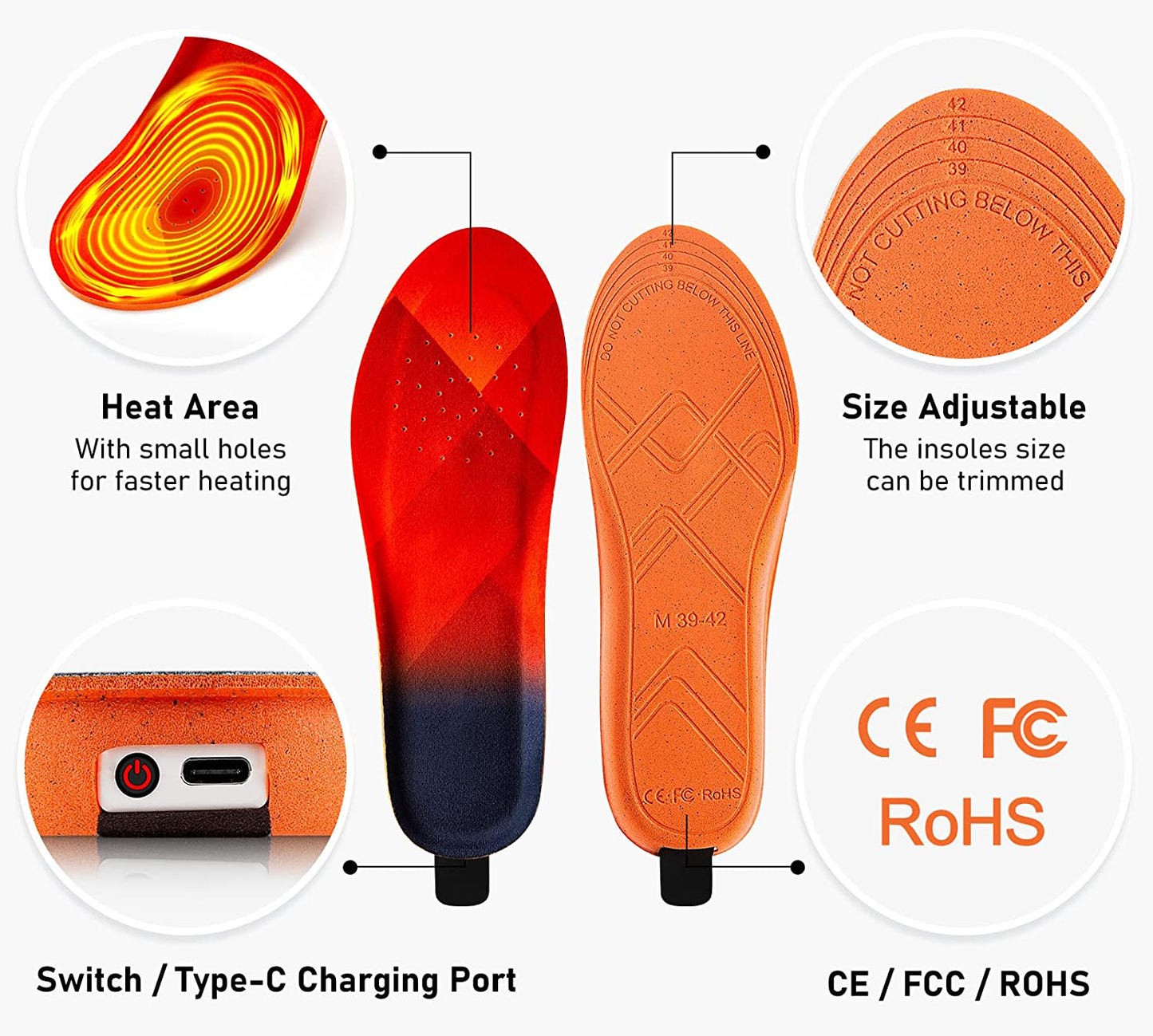 Marcherelle™ – Semelles Chauffantes Rechargeables Sans Fil