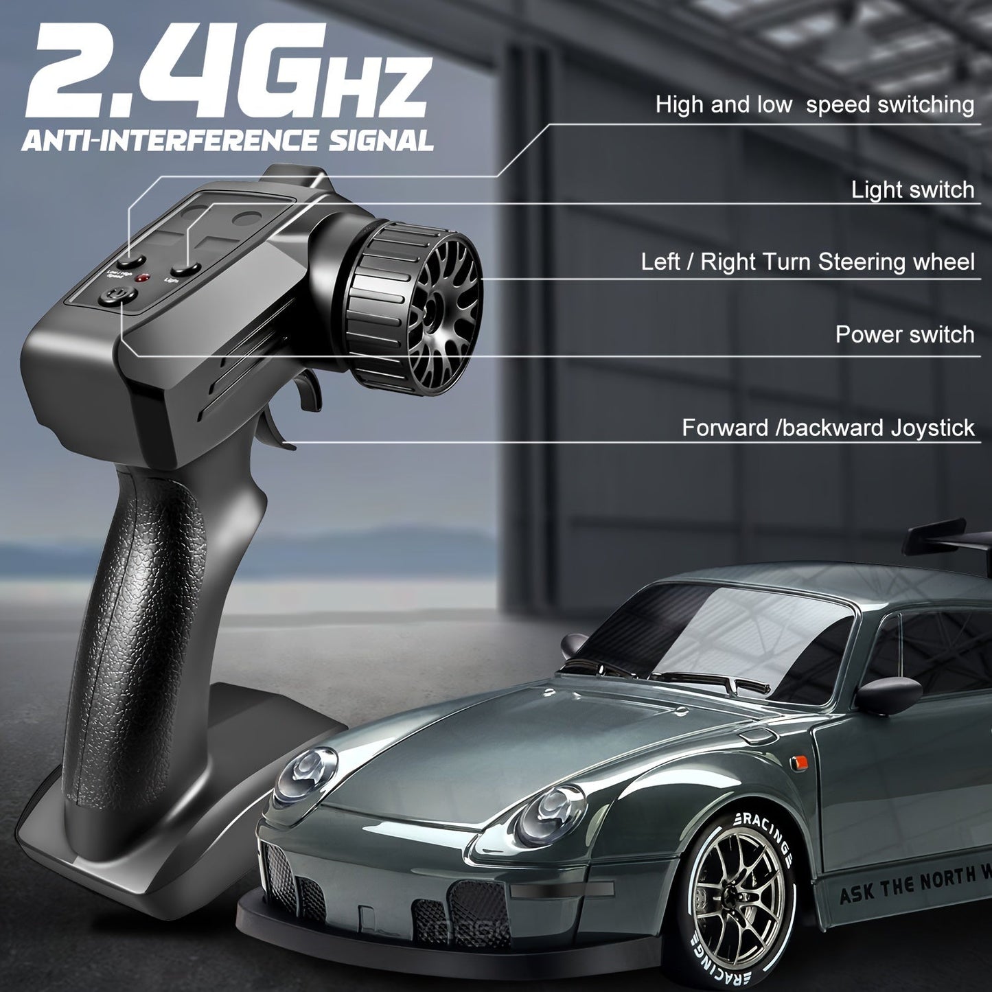 Marcherelle™ – Voiture RC Drift Télécommandée 2.4GHz Rechargeable