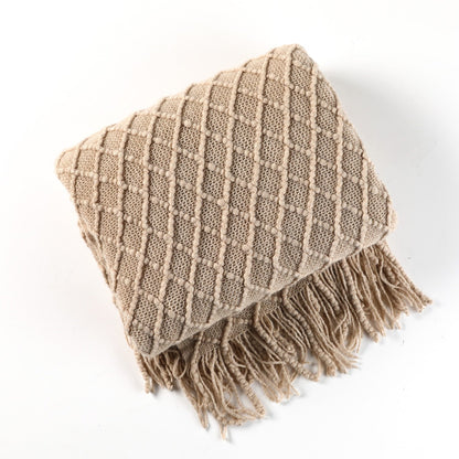 Plaid Tricoté Douillet pour Intérieur Chaleureux