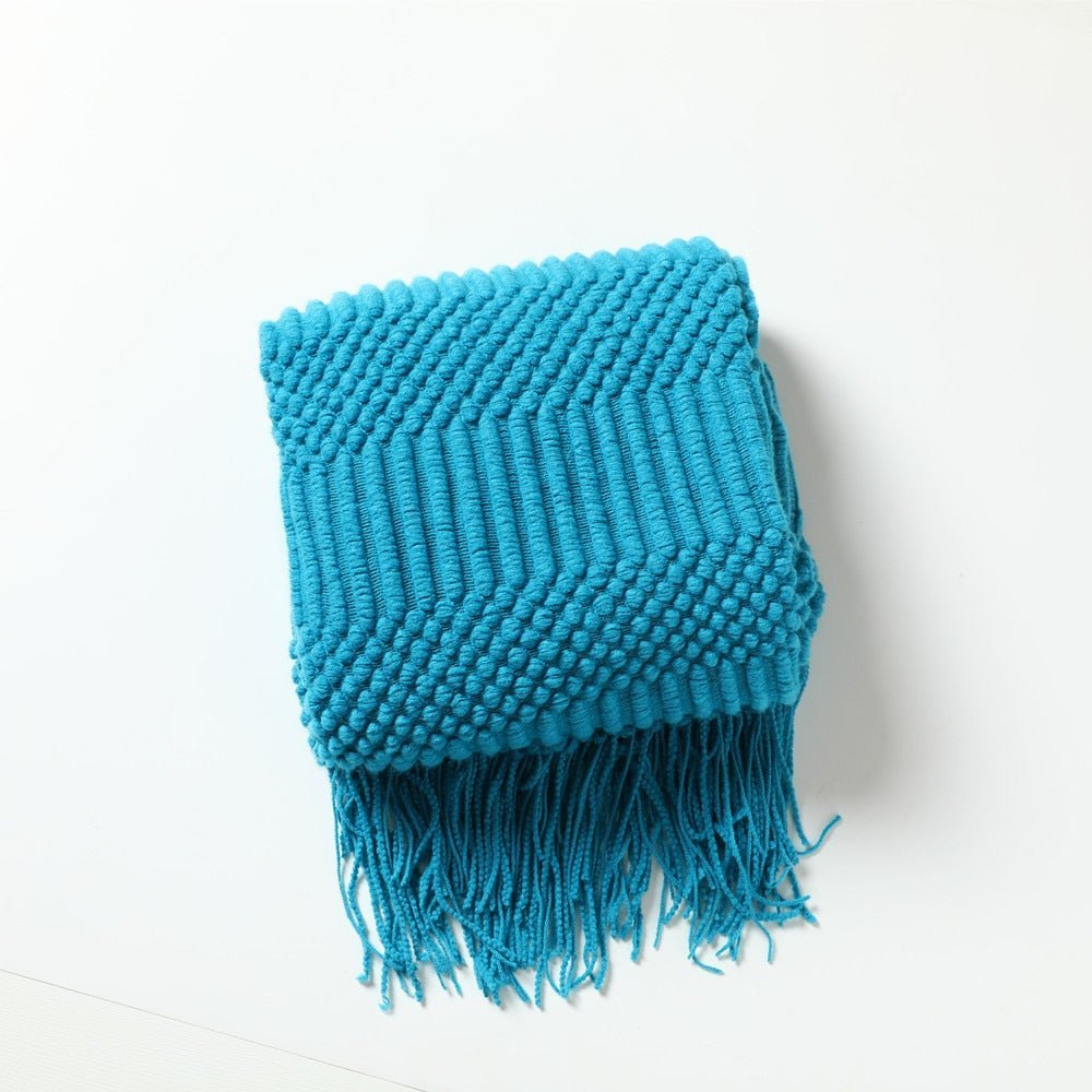 Plaid Tricoté Douillet pour Intérieur Chaleureux
