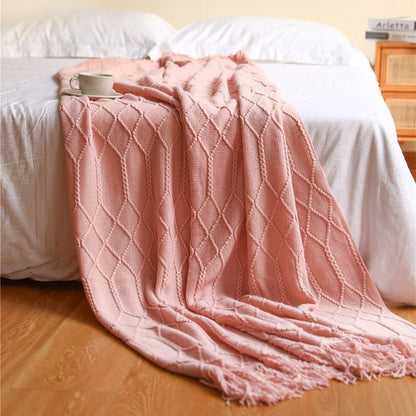 Plaid Tricoté Douillet pour Intérieur Chaleureux