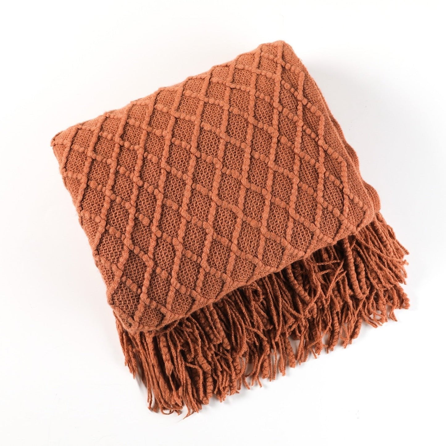 Plaid Tricoté Douillet pour Intérieur Chaleureux